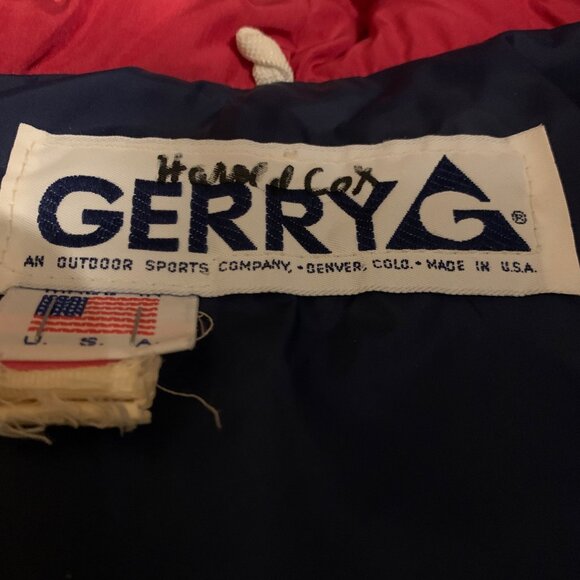 VTG Gerry Down-Puffer Vest Red Size Med Made in USA Denver Winter Sports - Picture 6 of 7